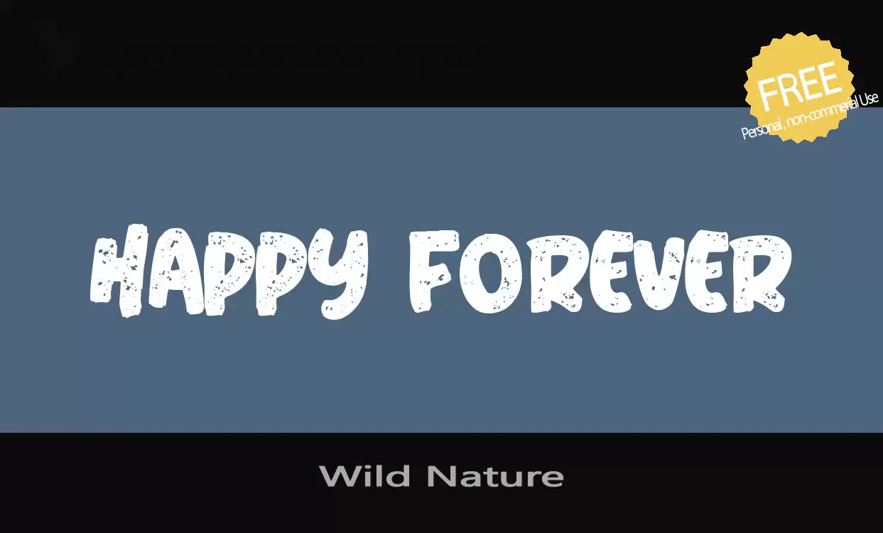 「Wild-Nature」字体效果图