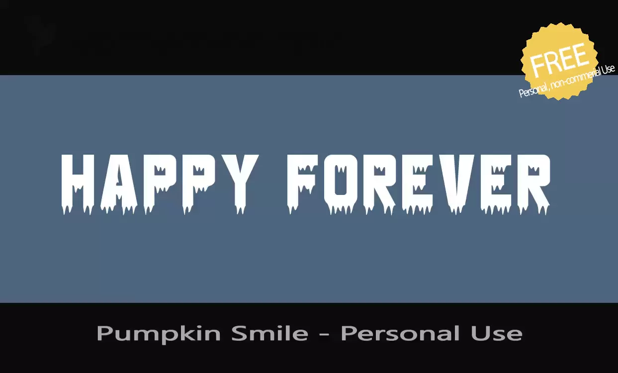 Font Sample of Pumpkin-Smile---Personal-Use