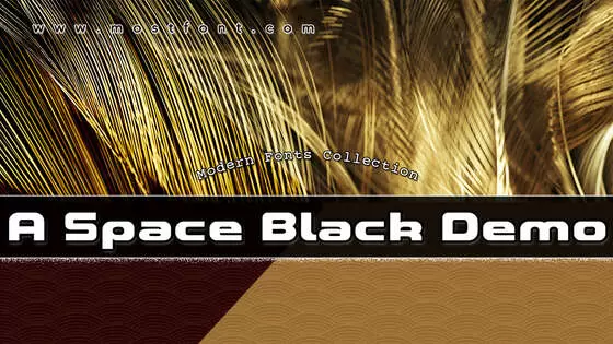 Typographic Design of A-Space-Black-Demo