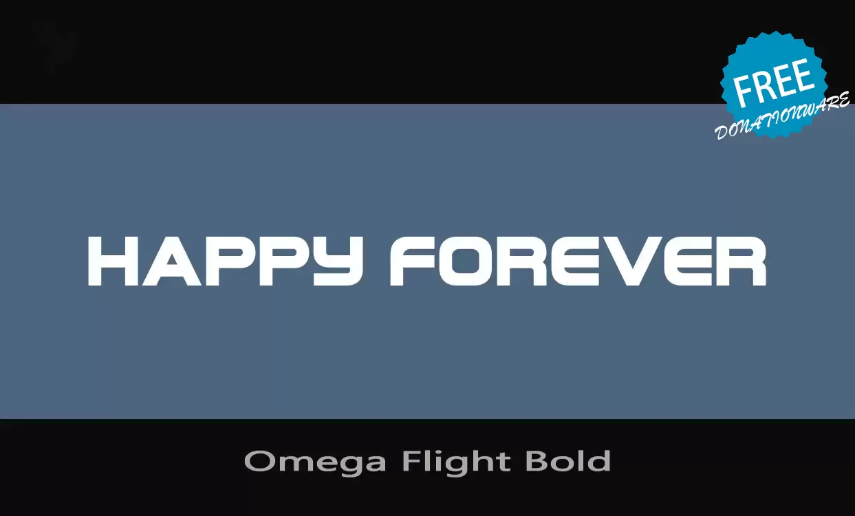 Font Sample of Omega-Flight-Bold