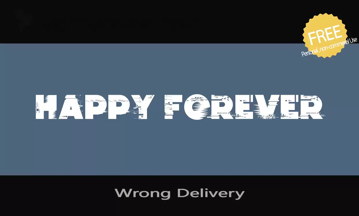 「Wrong-Delivery」字体效果图