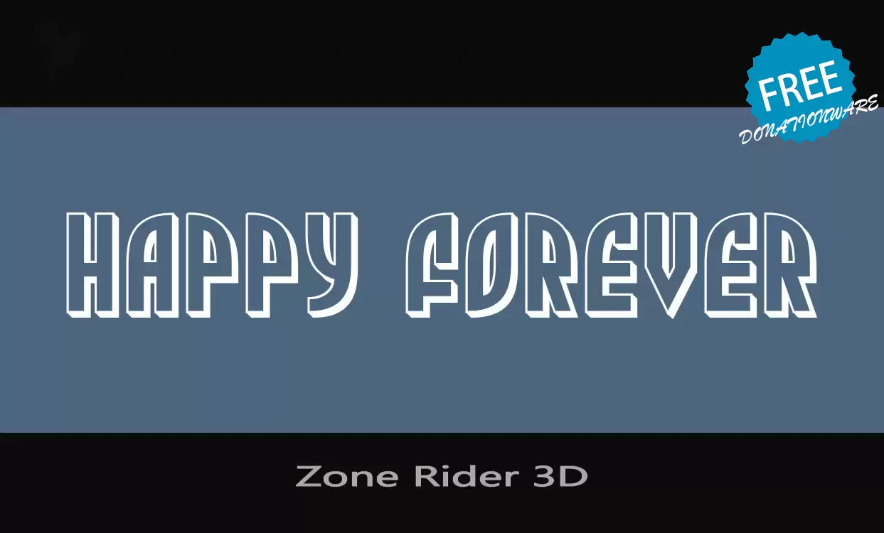 「Zone-Rider-3D」字体效果图