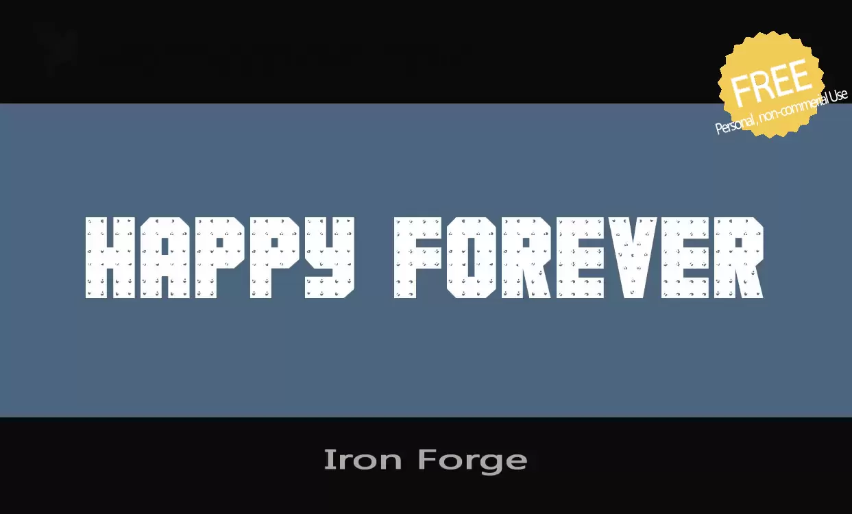 Font Sample of Iron-Forge