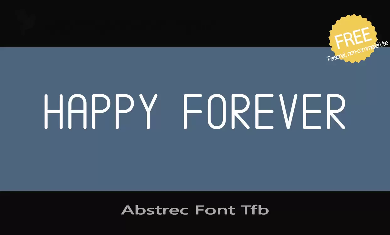 Font Sample of Abstrec-Font-Tfb