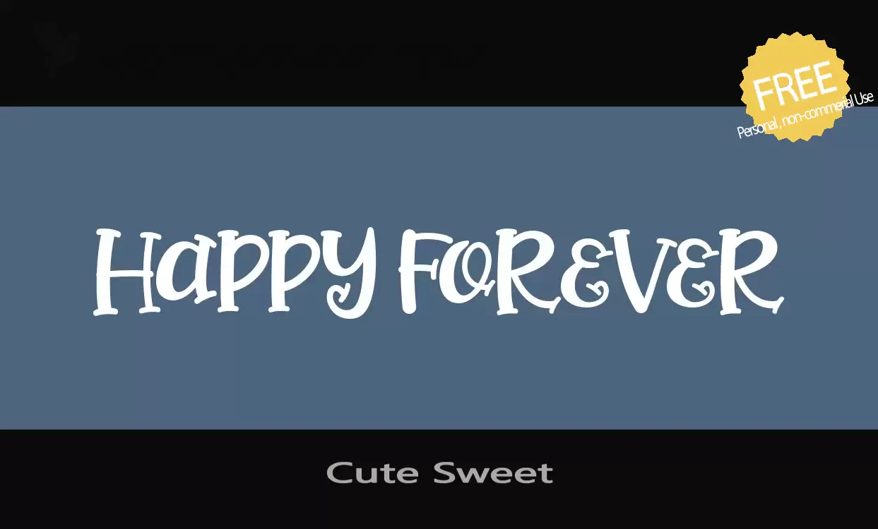 Font Sample of Cute-Sweet