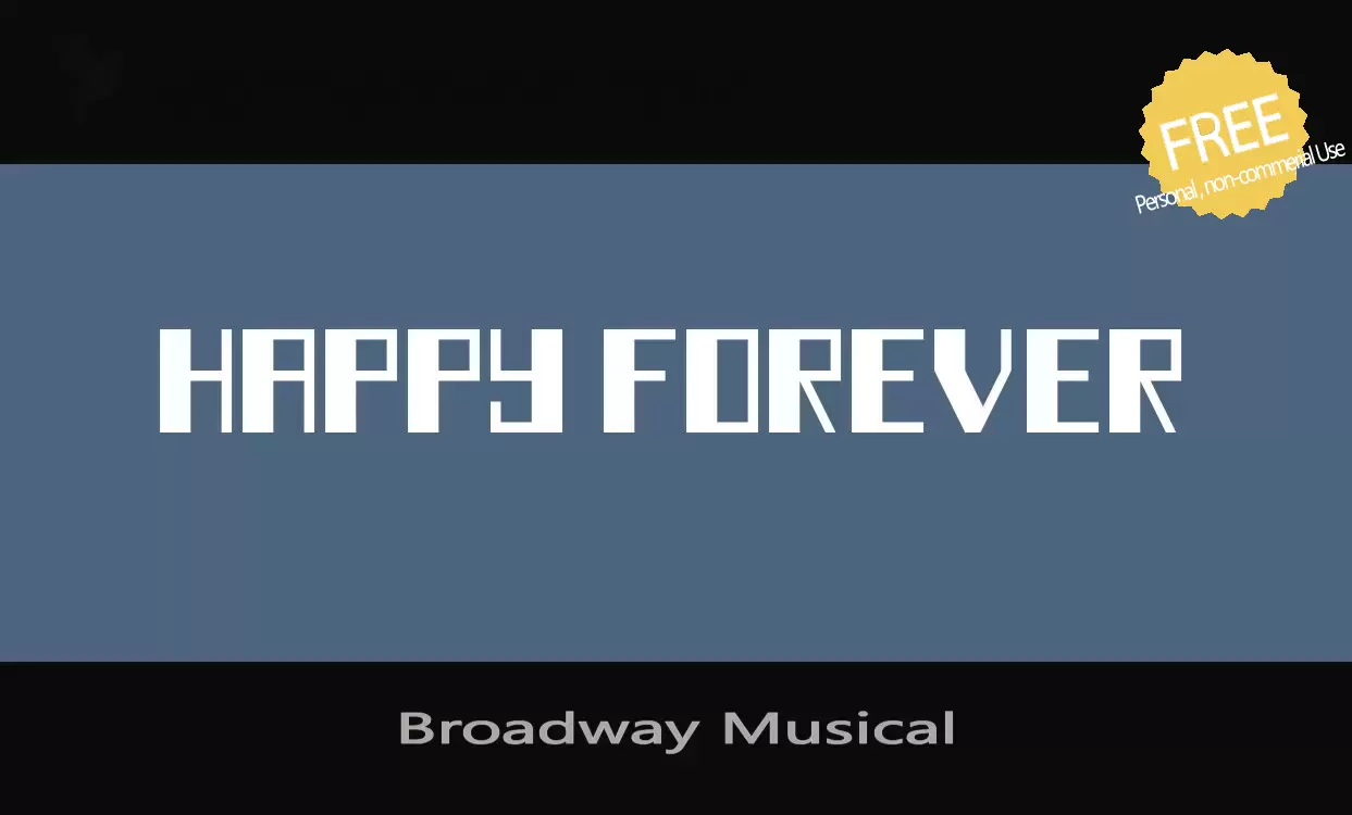 Font Sample of Broadway-Musical