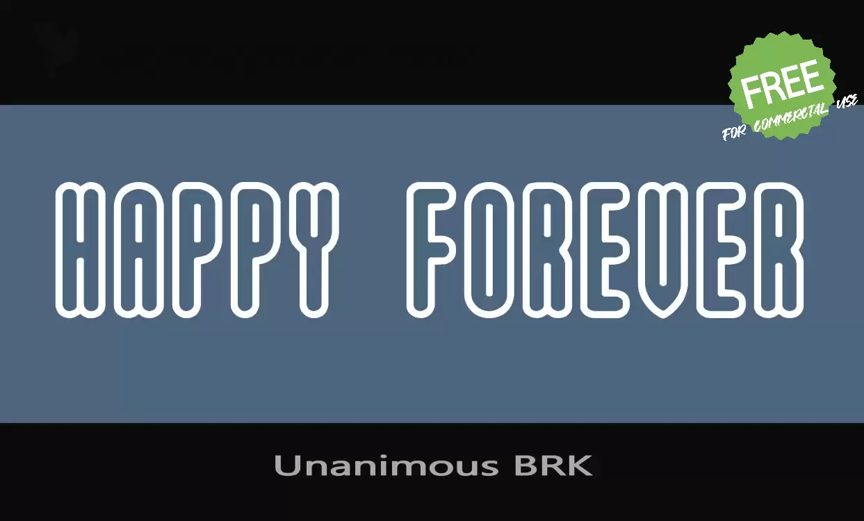 Font Sample of Unanimous-BRK