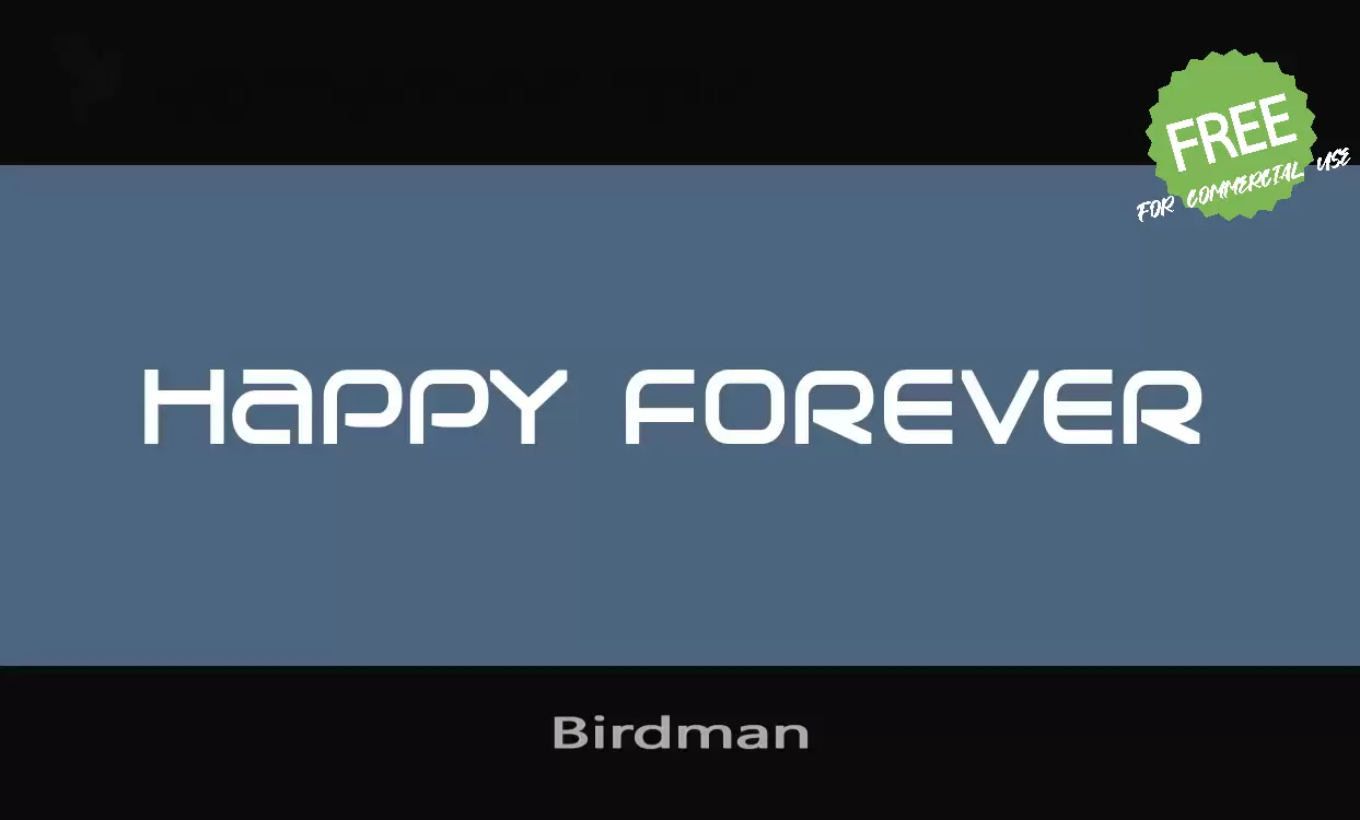 Font Sample of Birdman