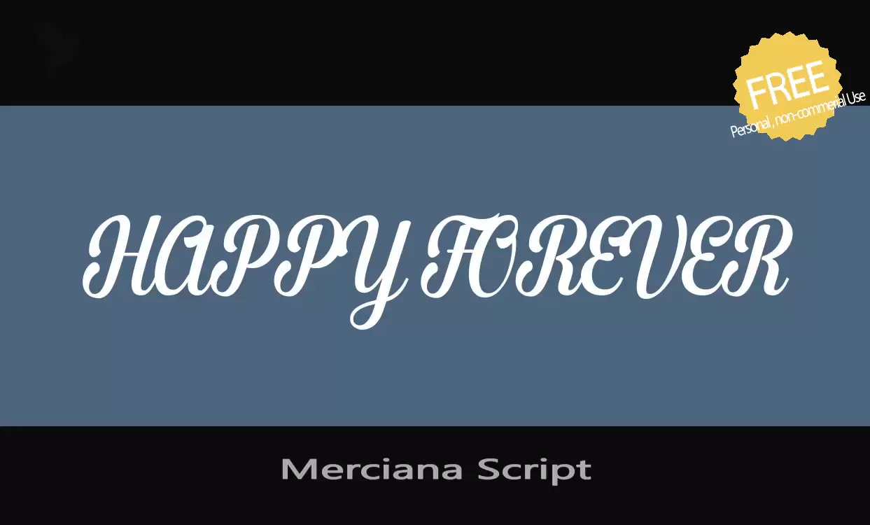 Font Sample of Merciana-Script