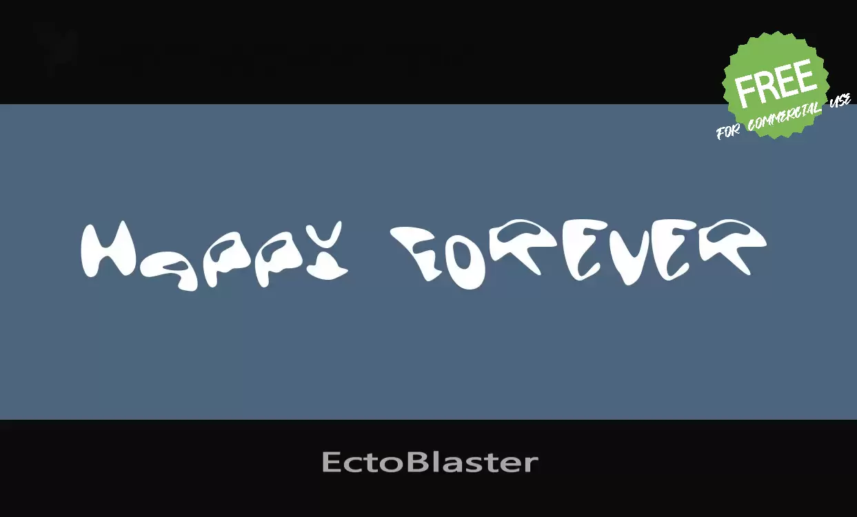 Font Sample of EctoBlaster