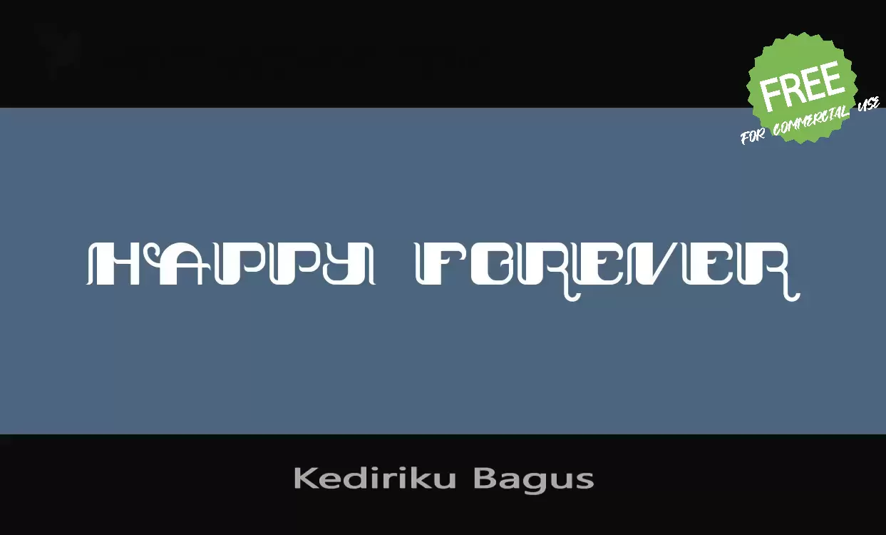 Font Sample of Kediriku-Bagus