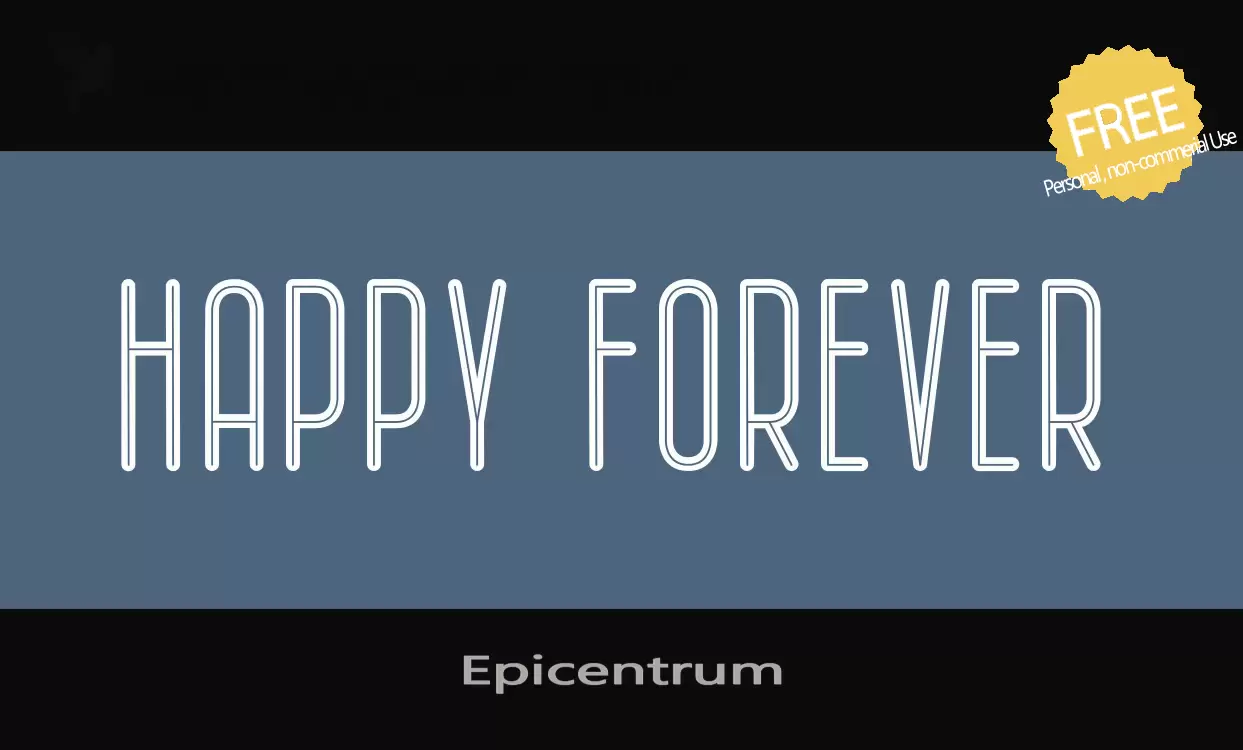 Font Sample of Epicentrum