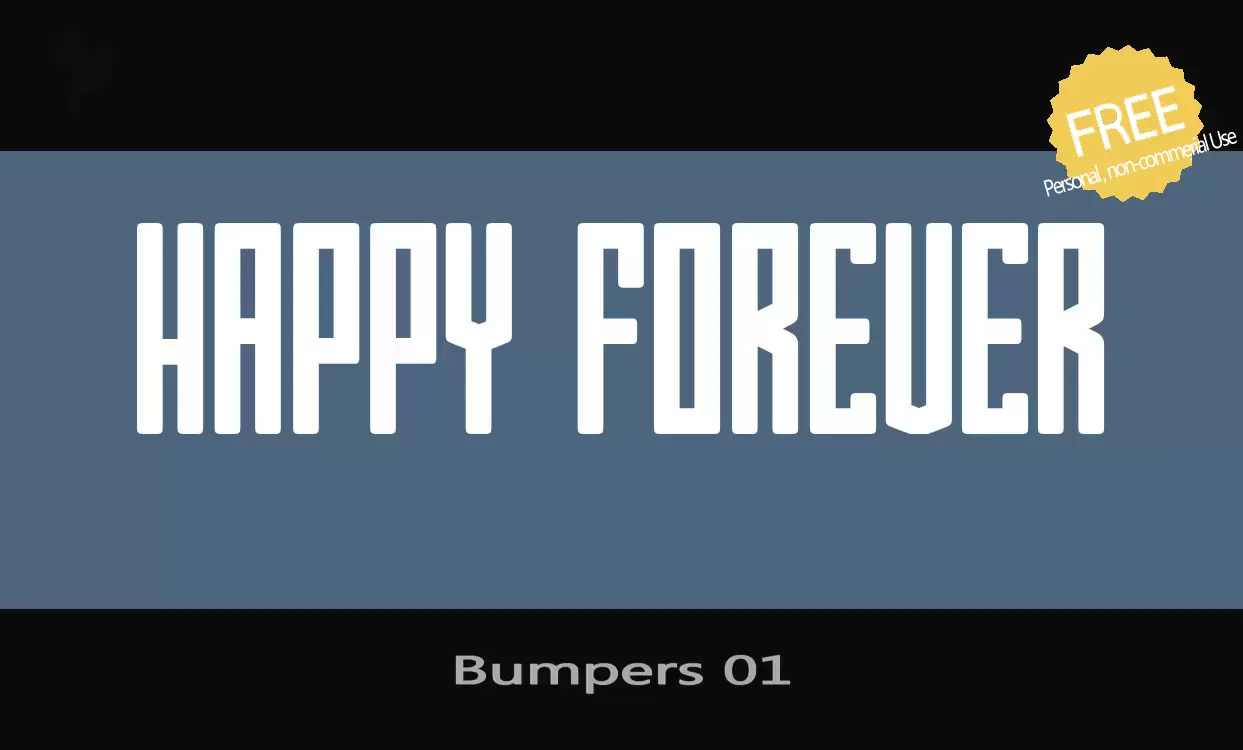 「Bumpers-01」字体效果图