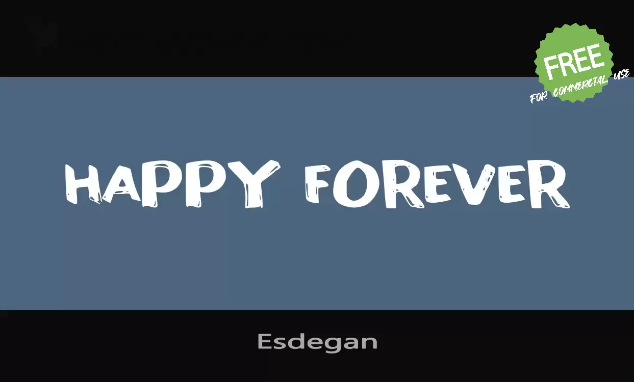 Font Sample of Esdegan