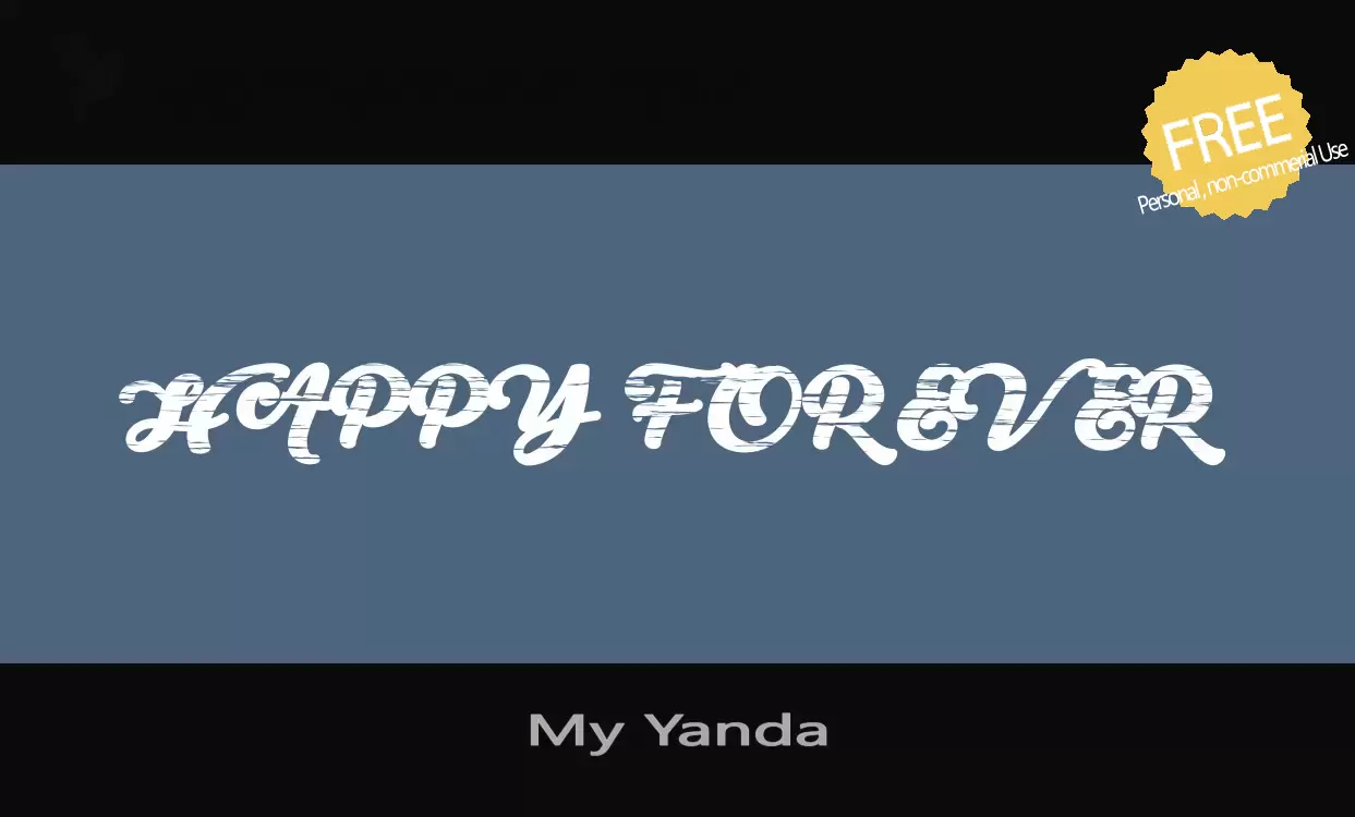 「My-Yanda」字体效果图