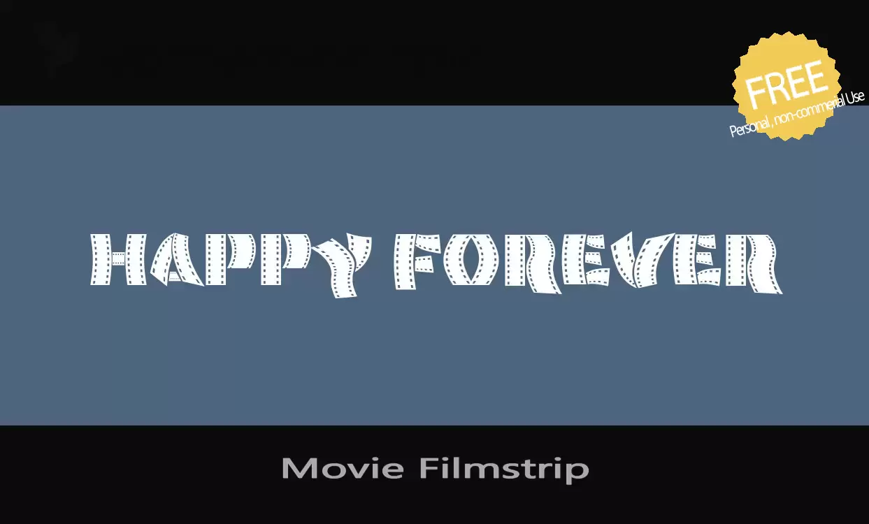 Font Sample of Movie-Filmstrip