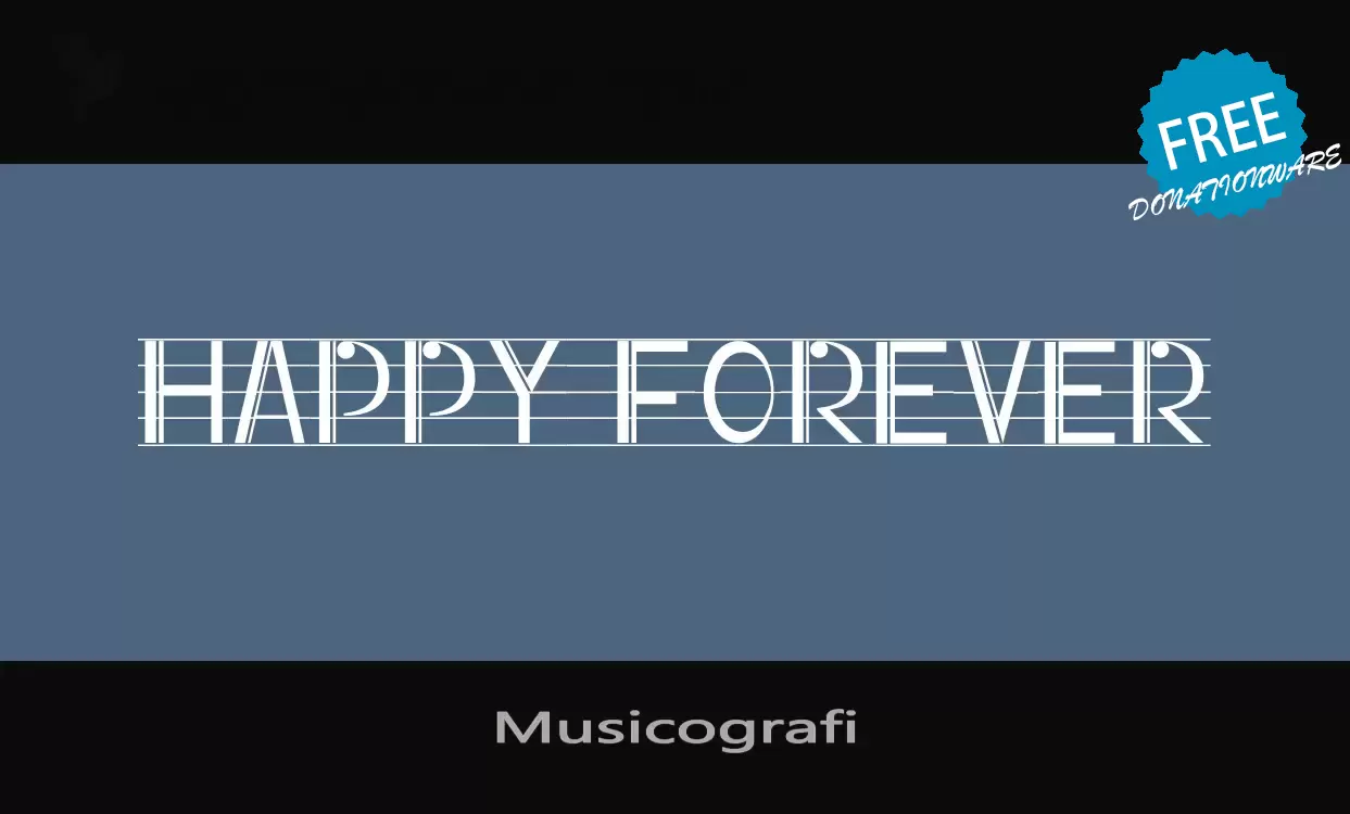 Font Sample of Musicografi