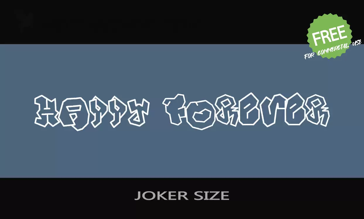 「JOKER SIZE」字体效果图