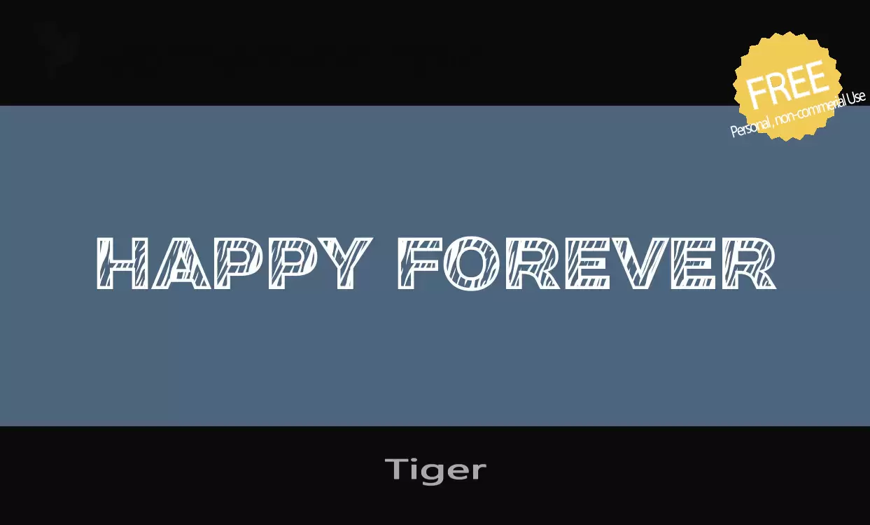 Font Sample of Tiger