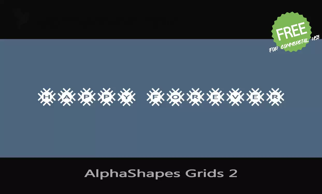 Font Sample of AlphaShapes-Grids-2