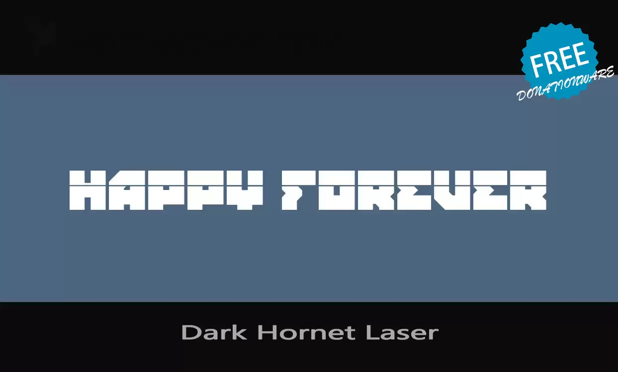 Font Sample of Dark-Hornet-Laser