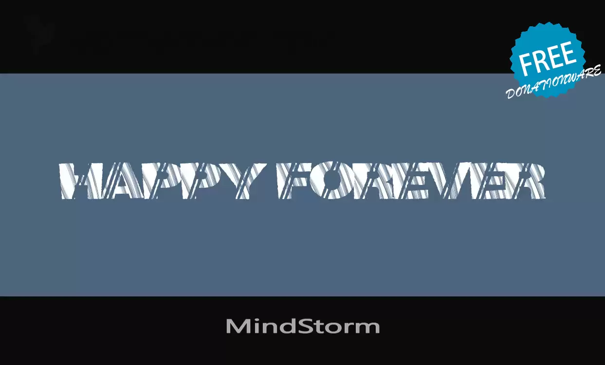 Font Sample of MindStorm