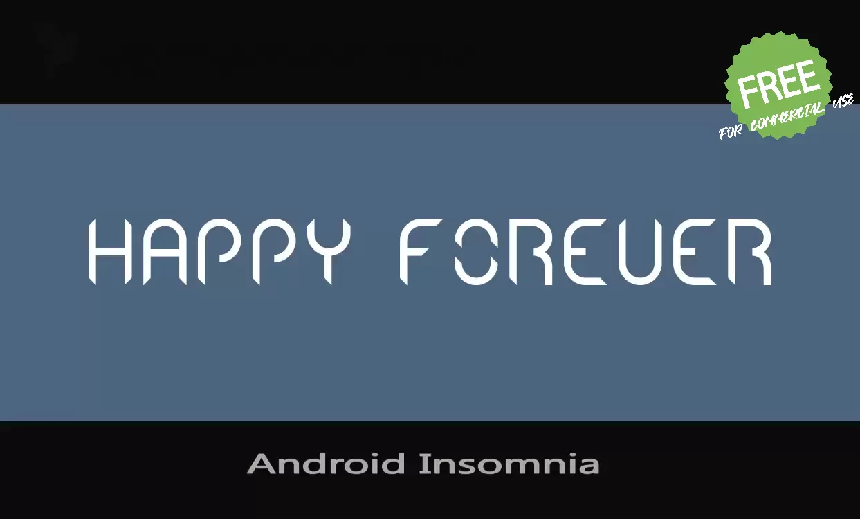 「Android Insomnia 」字体效果图