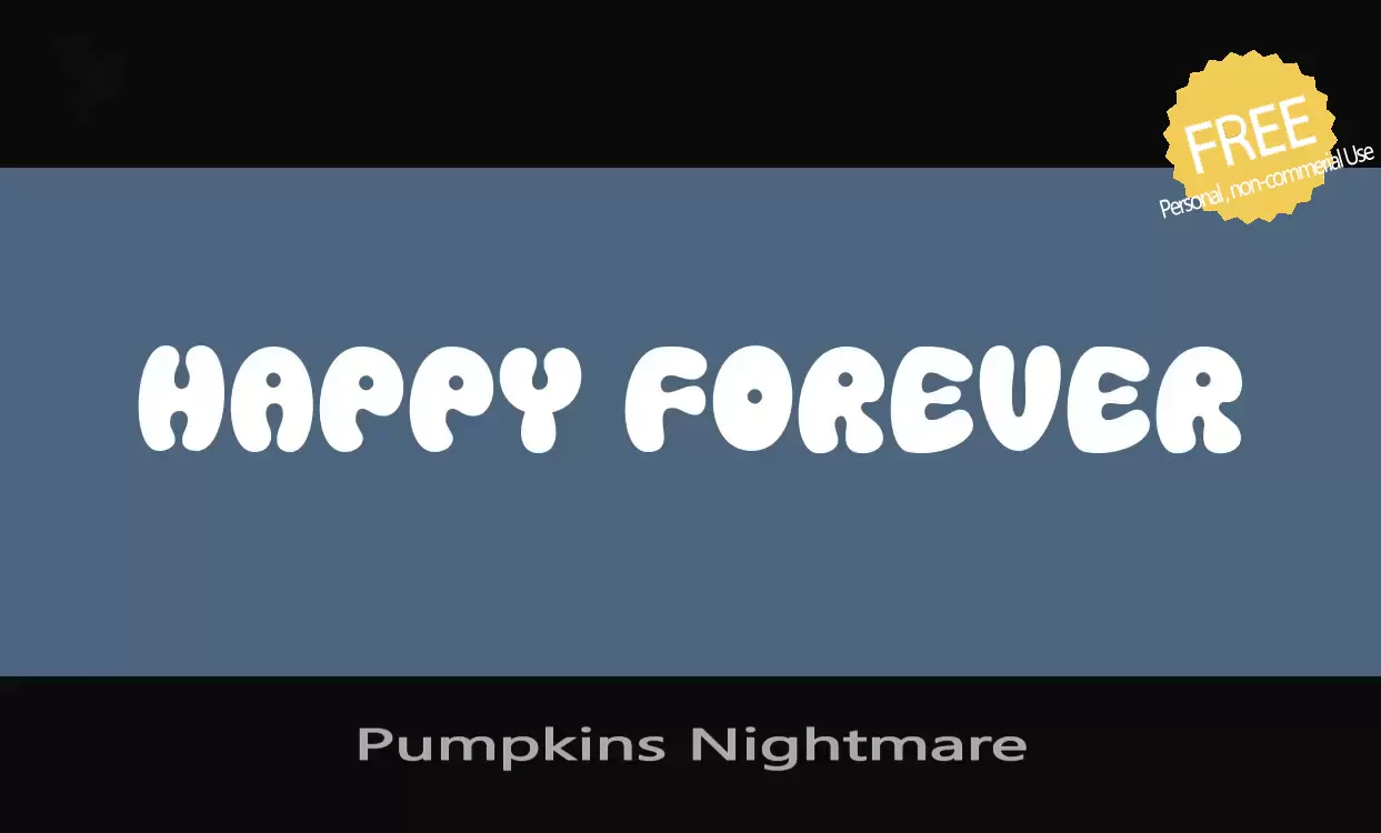 「Pumpkins-Nightmare」字体效果图