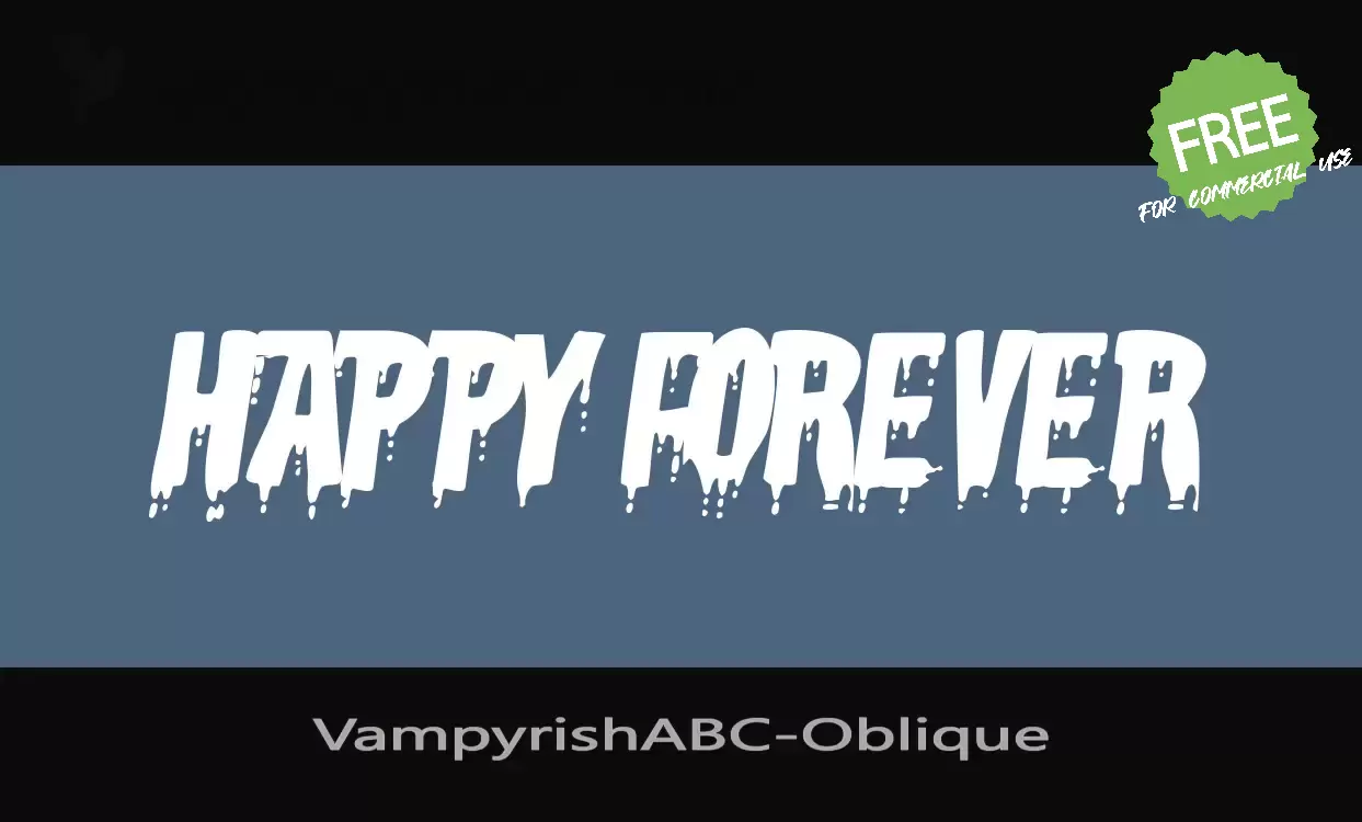 「VampyrishABC-Oblique」字体效果图