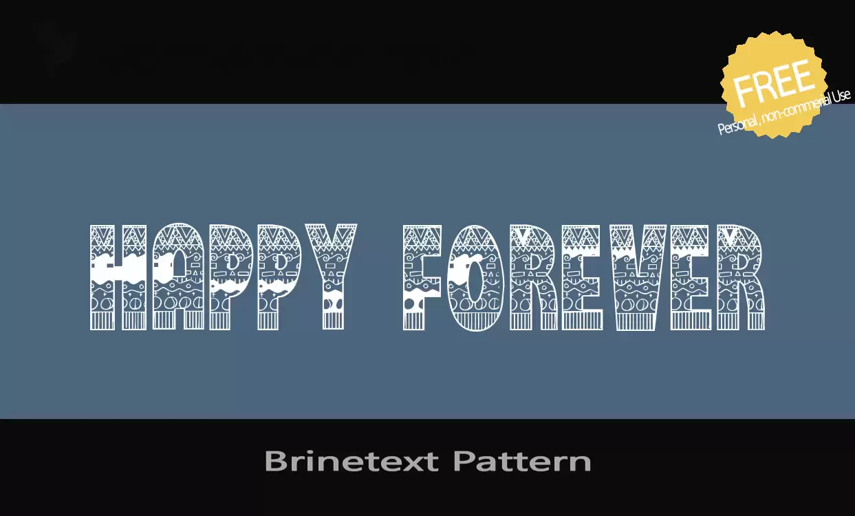 「Brinetext-Pattern」字体效果图