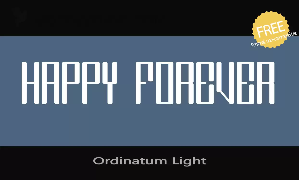 「Ordinatum-Light」字体效果图