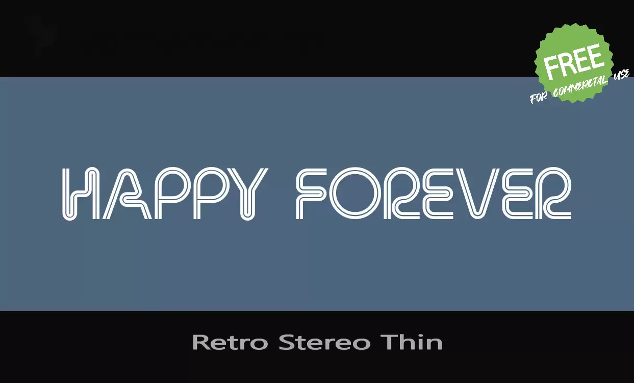 「Retro Stereo Thin」字体效果图