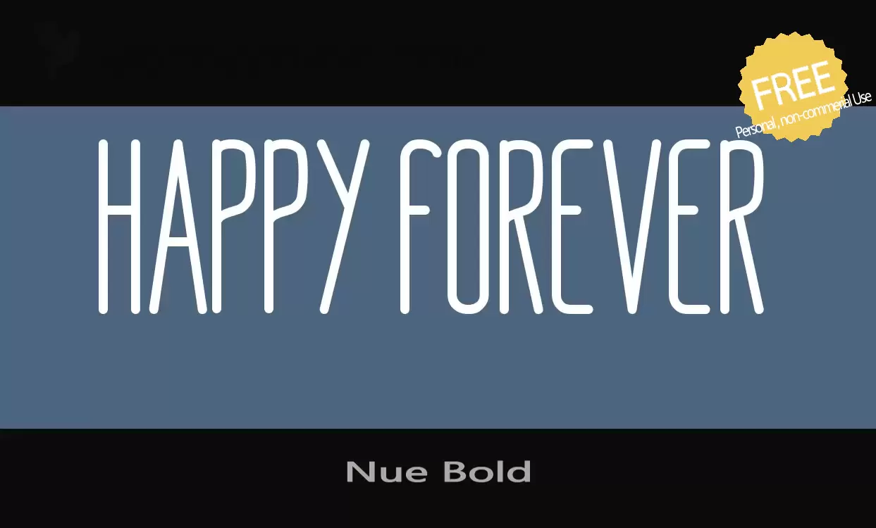 Font Sample of Nue-Bold