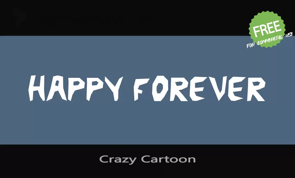 「Crazy Cartoon」字体效果图