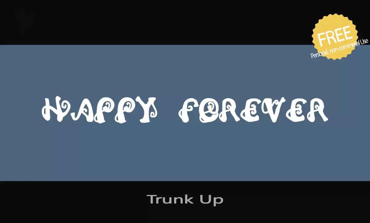 Font Sample of Trunk-Up