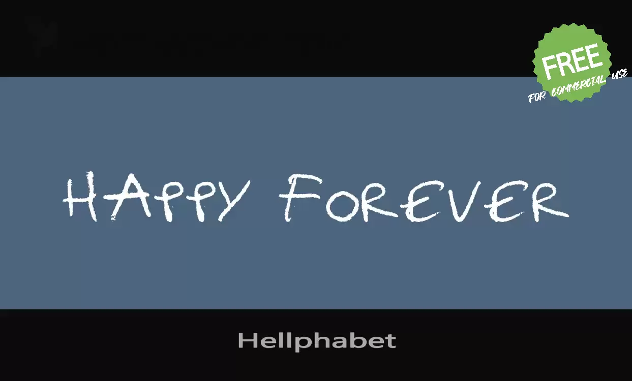 Font Sample of Hellphabet