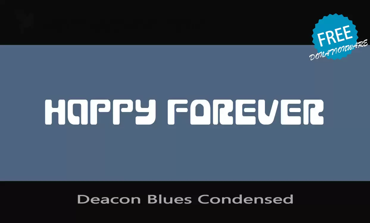 Font Sample of Deacon-Blues-Condensed