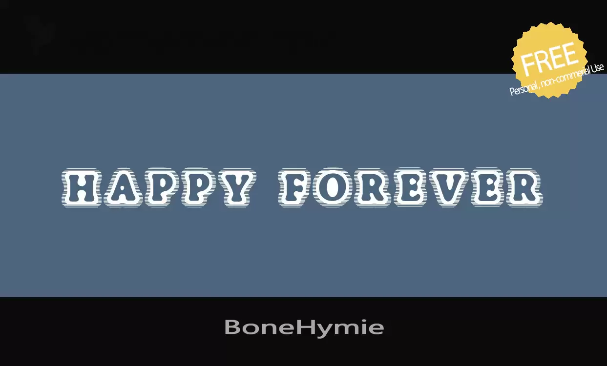 Font Sample of BoneHymie