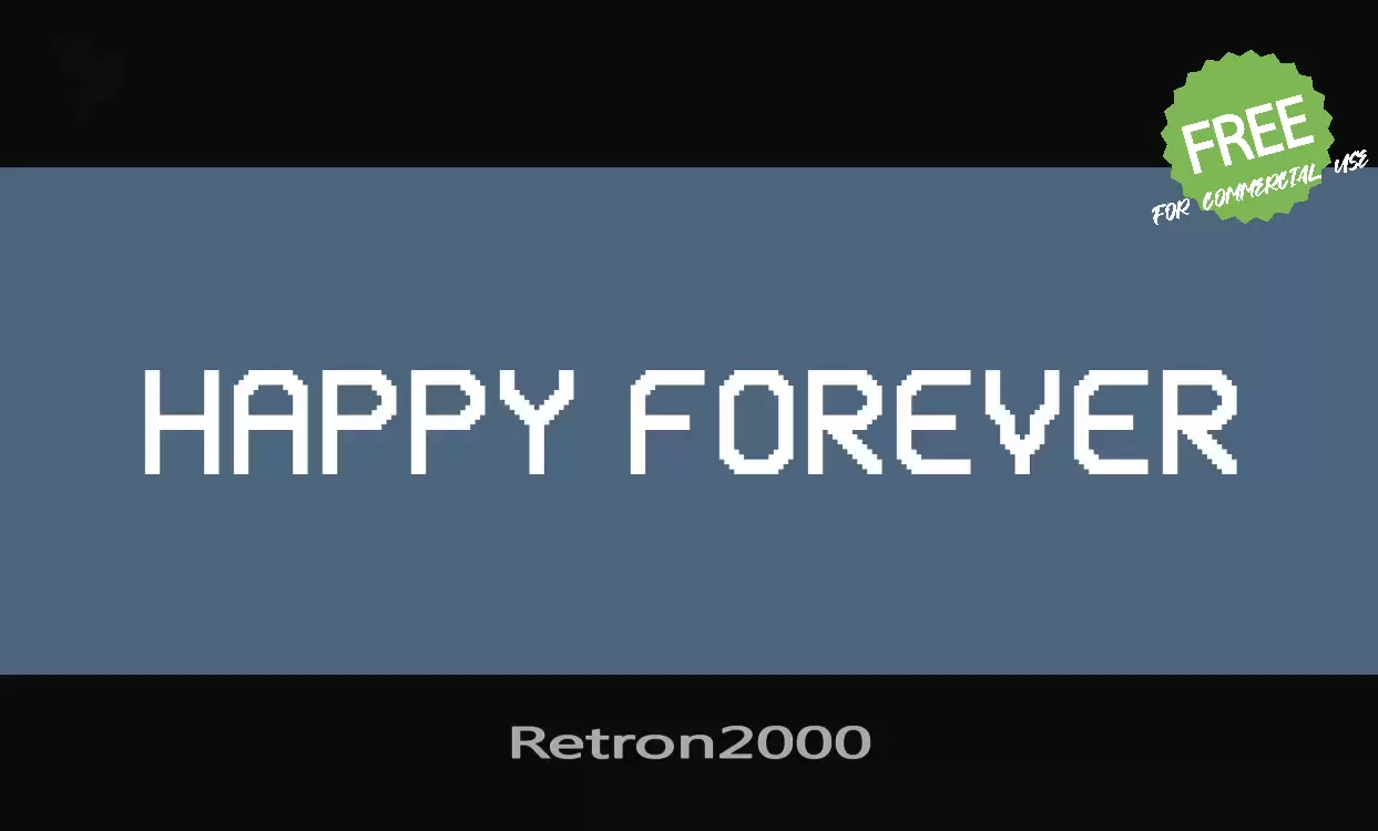 Font Sample of Retron2000