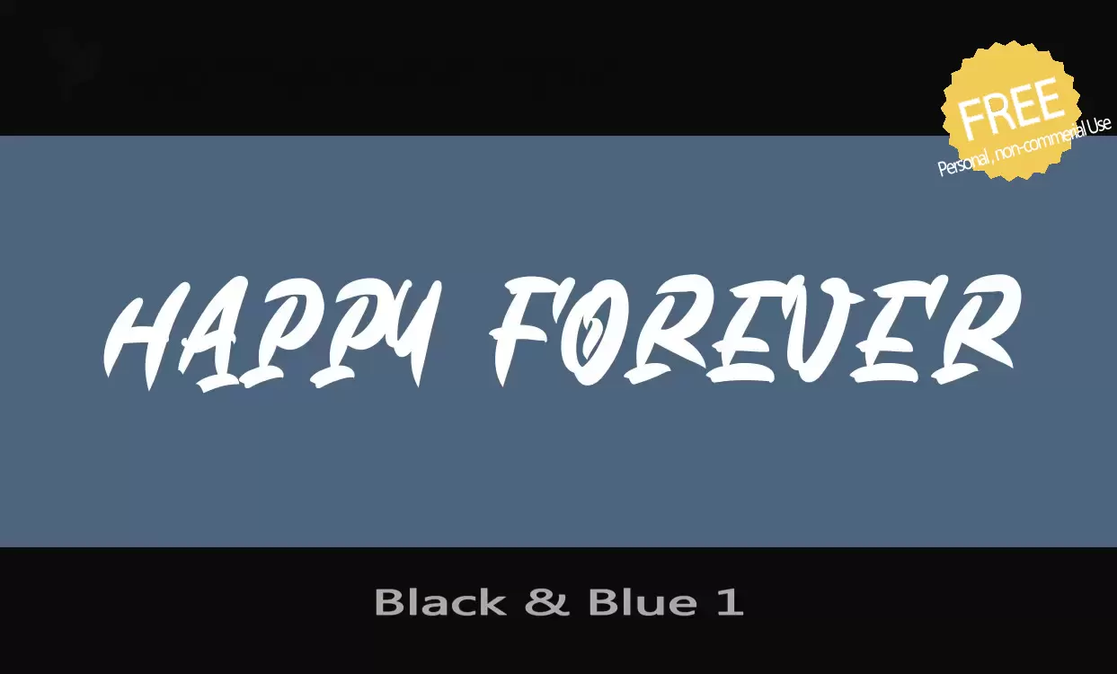 「Black-&-Blue-1」字体效果图