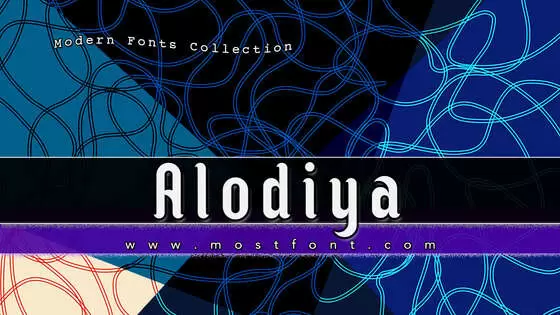 「Alodiya」字体排版样式