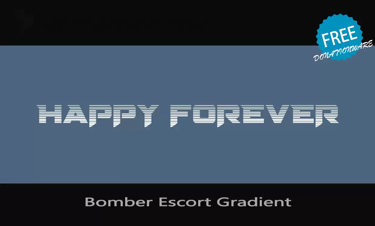 Font Sample of Bomber-Escort-Gradient