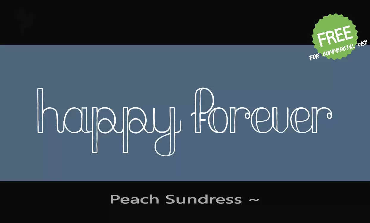 「Peach-Sundress-~」字体效果图