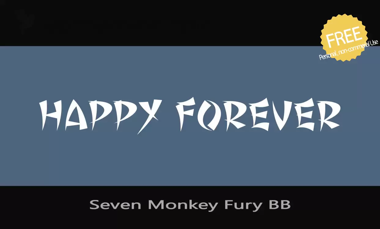 「Seven-Monkey-Fury-BB」字体效果图