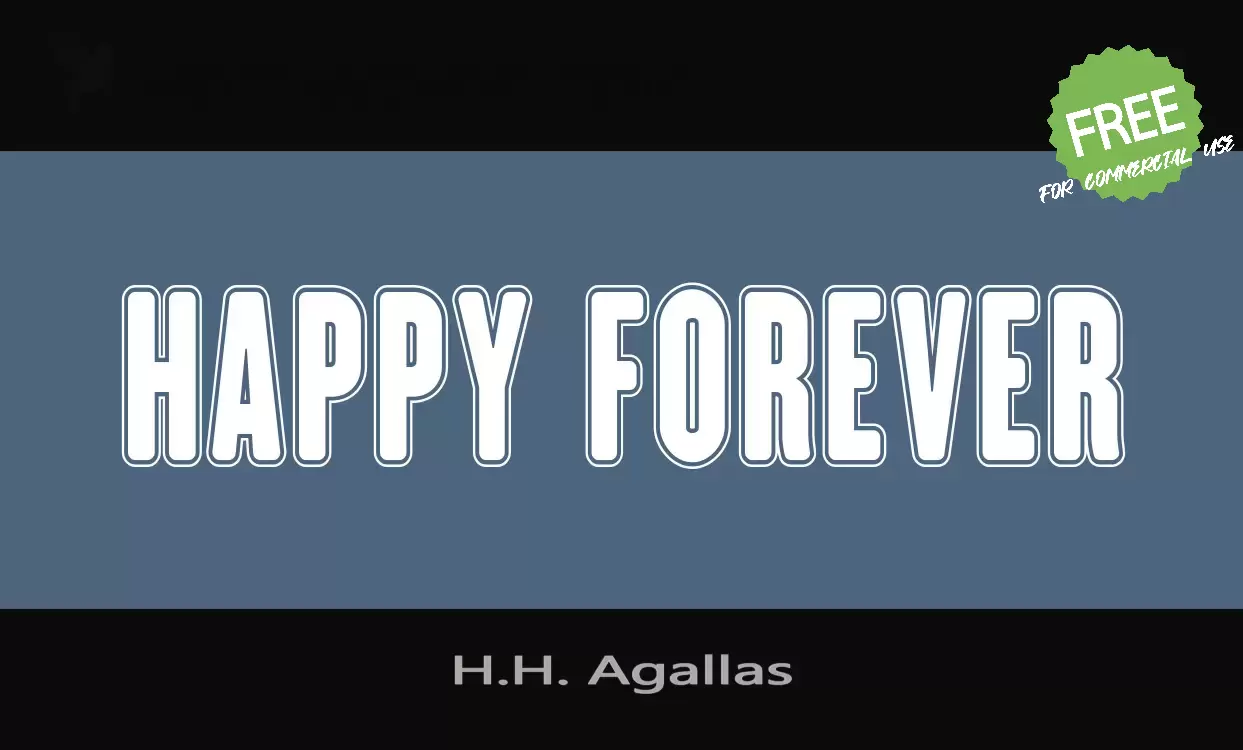 「H.H. Agallas」字体效果图