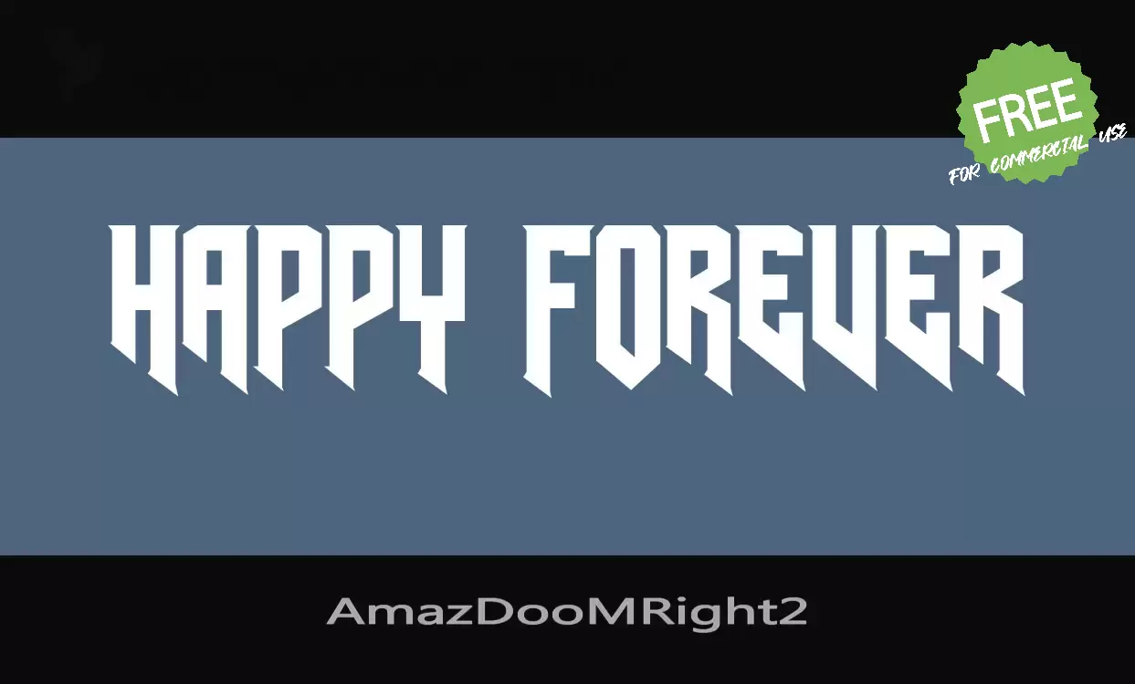 Font Sample of AmazDooMRight2