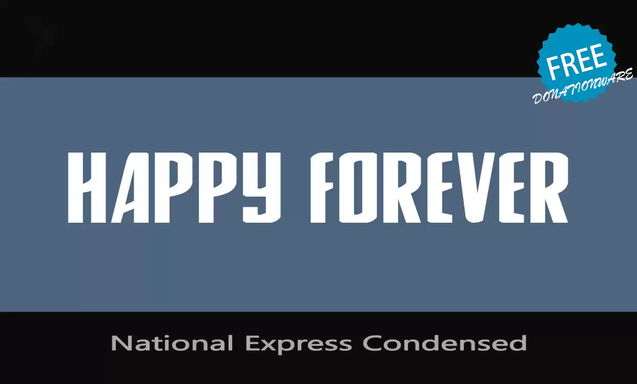 Font Sample of National-Express-Condensed