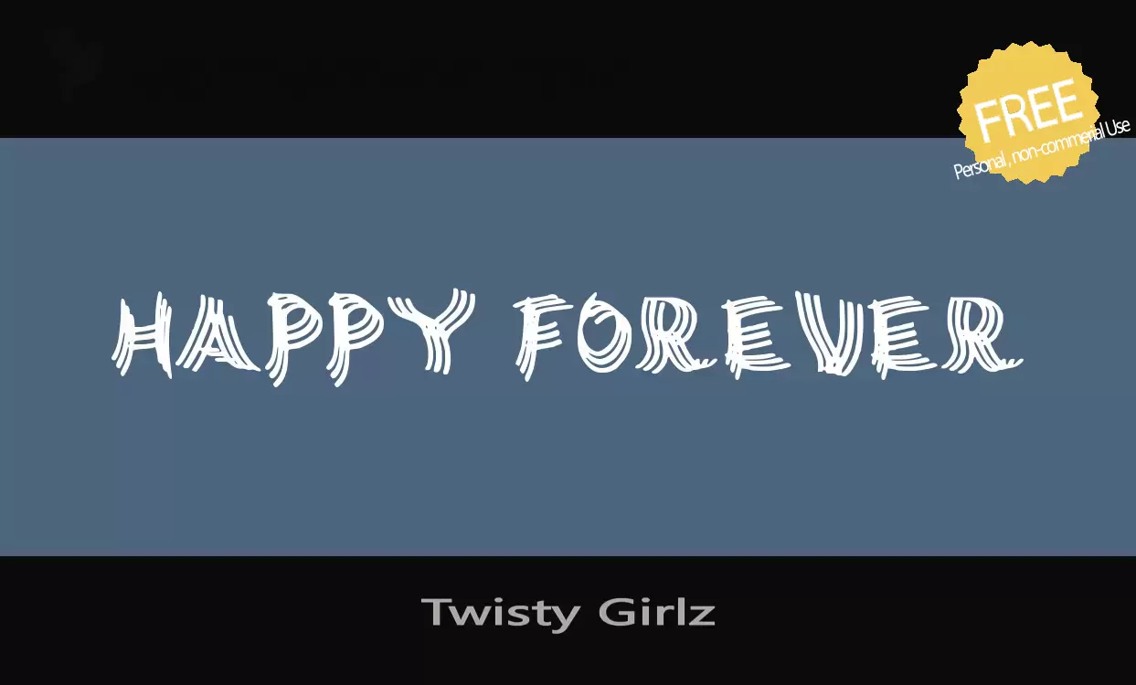 「Twisty-Girlz」字体效果图