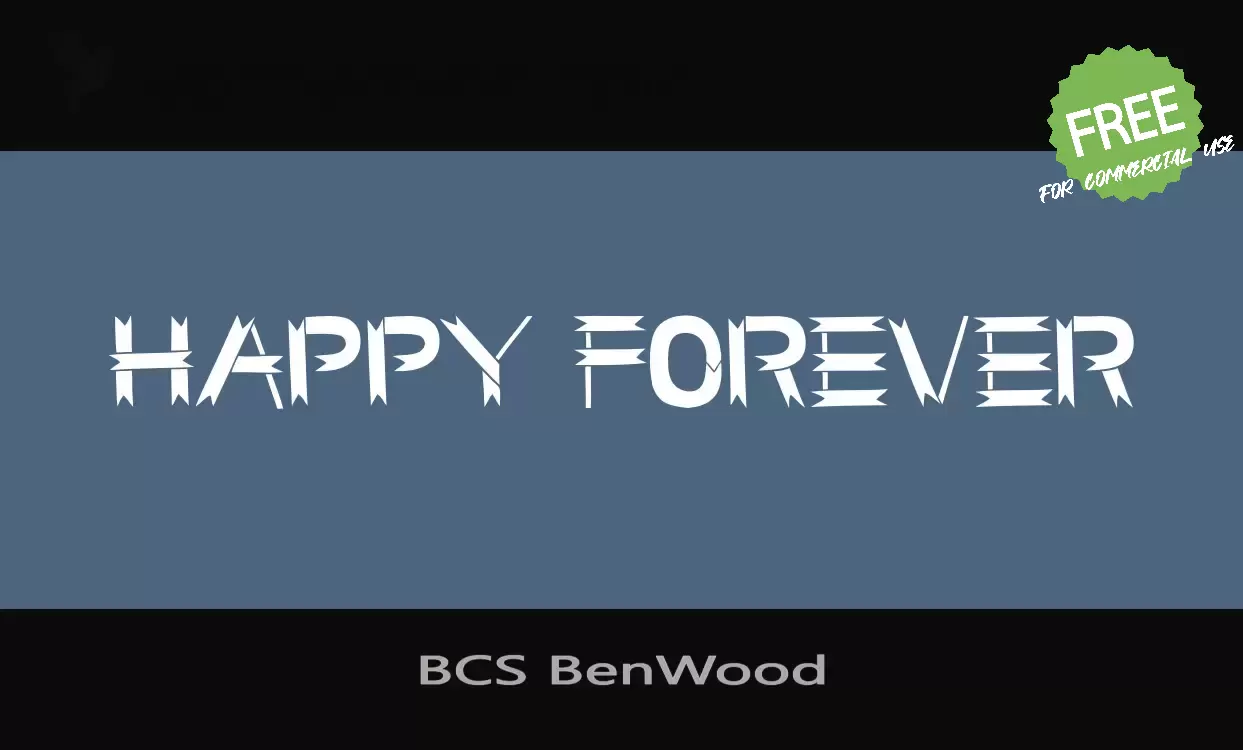 「BCS BenWood」字体效果图