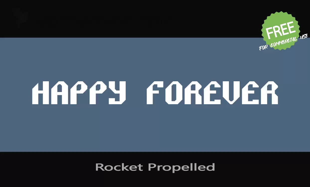 Font Sample of Rocket-Propelled